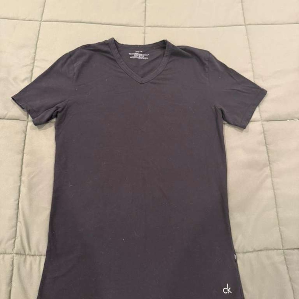 Calvin Klein Black V-Neck Short Sleeve Tee